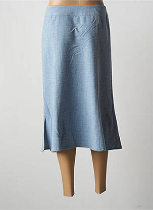 Jupe mi-longue coupe évasée bleu WEINBERG femme