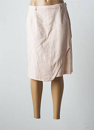 Jupe mi-longue fermeture zip latéral rose PAUPORTÉ femme