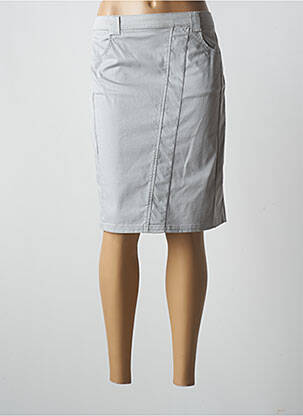 Jupe mi-longue stretch gris TERRE DE FÉES femme