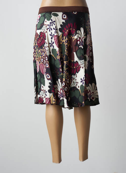 Jupe mi-longue marron TERRE DE FÉES pour femme