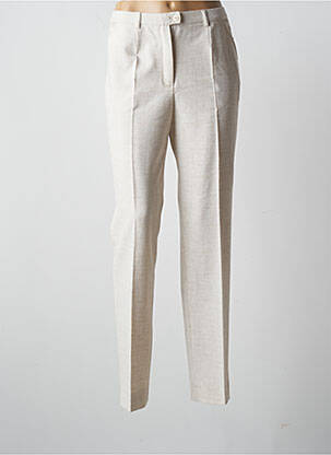Pantalon droit stretch taille normale beige WEINBERG femme