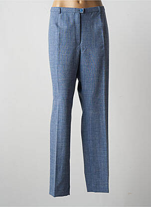 Pantalon droit stretch taille normale bleu WEINBERG femme