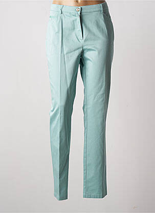 Pantalon slim tissage popeline taille normale vert WEINBERG femme