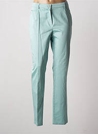 Pantalon slim tissage popeline taille normale vert WEINBERG femme