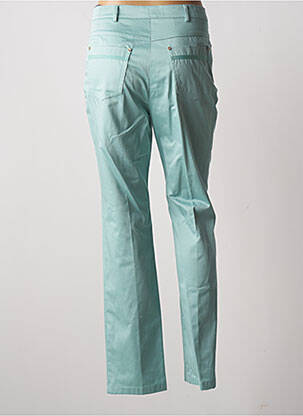 Pantalon slim tissage popeline taille normale vert WEINBERG femme