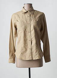 Chemisier poches poitrine manches longues beige STK femme