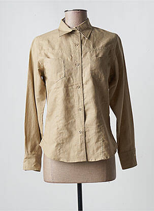Chemisier poches poitrine manches longues beige STK femme