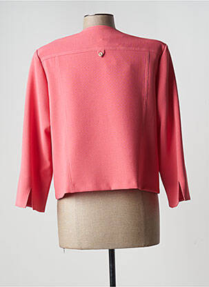 Veste casual col rond rose GEVANA femme