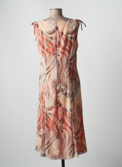 Robe mi-longue orange LA ROCHELLE pour femme