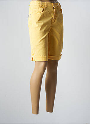 Bermuda coupe droite taille normale jaune TBS femme