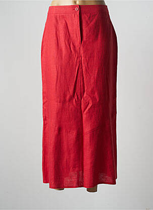 Jupe longue tissage crêpe rouge RÉSONANCES femme