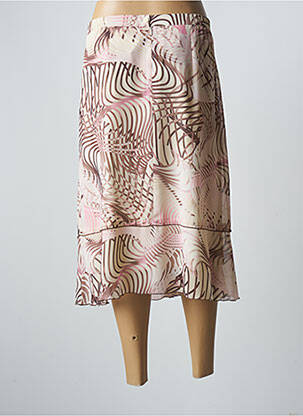 Jupe mi-longue taille normale beige GEVANA femme