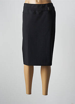Jupe mi-longue taille à pinces noir CLAUDIA GIL femme