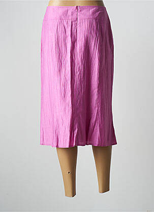 Jupe mi-longue coupe droite évasée sur le bas rose SOMMERMANN femme