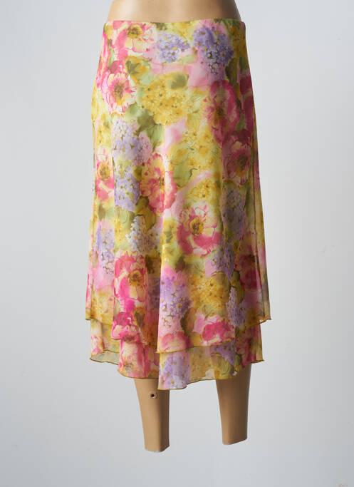 Jupe mi-longue jaune GLÄSER femme