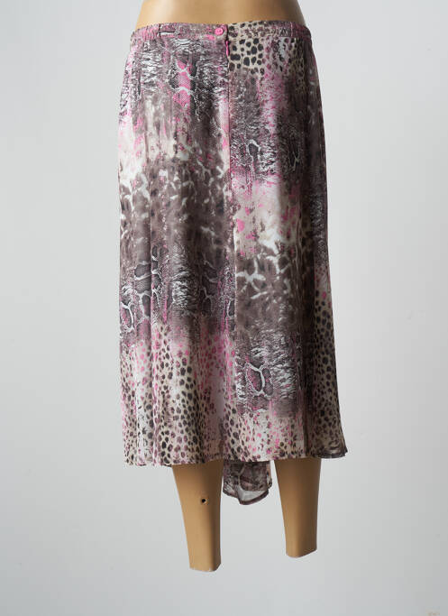 Jupe mi-longue rose GEVANA pour femme