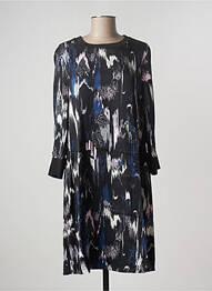 Robe mi-longue coupe fluide manches longues noir S.OLIVER femme