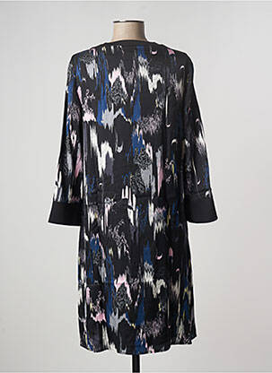 Robe mi-longue coupe fluide manches longues noir S.OLIVER femme