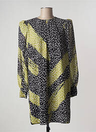 Robe courte manches longues manches longues noir FRACOMINA femme
