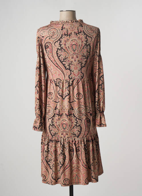 Robe mi-longue rose K-DESIGN pour femme