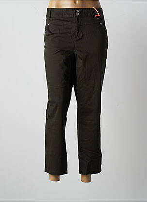 Pantalon 7/8 stretch taille normale vert STREET ONE femme