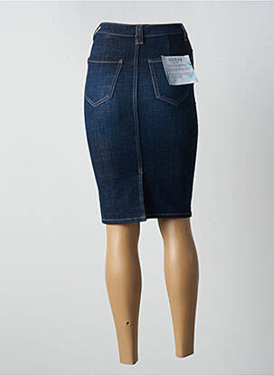 Jupe mi-longue stretch bleu GUESS femme