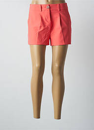 Short fermeture zippée sous rabat boutonné taille normale orange MORGAN femme