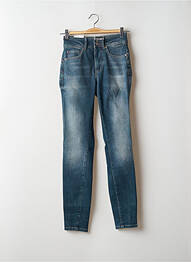 Jeans coupe slim stretch taille haute bleu GUESS femme
