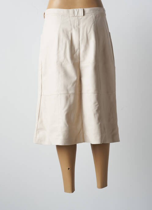 Jupe mi-longue coupe évasée beige MORGAN femme