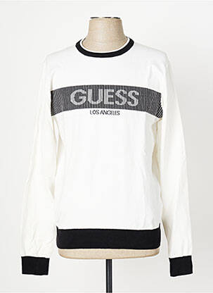 Pull blanc GUESS pour homme