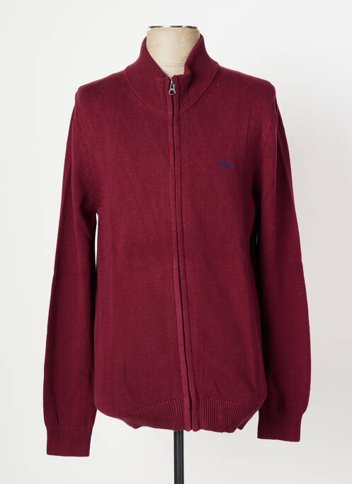 Gilet manches longues rouge S.OLIVER pour homme