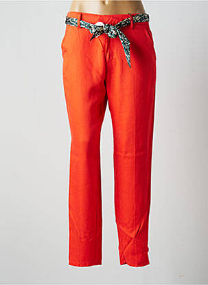 Pantalon chino orange LABDIP pour femme