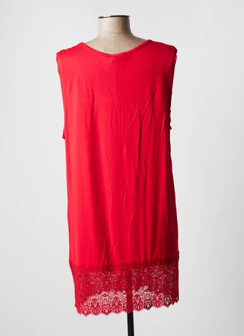 Tunique sans manche rouge SOPHIA CURVY pour femme