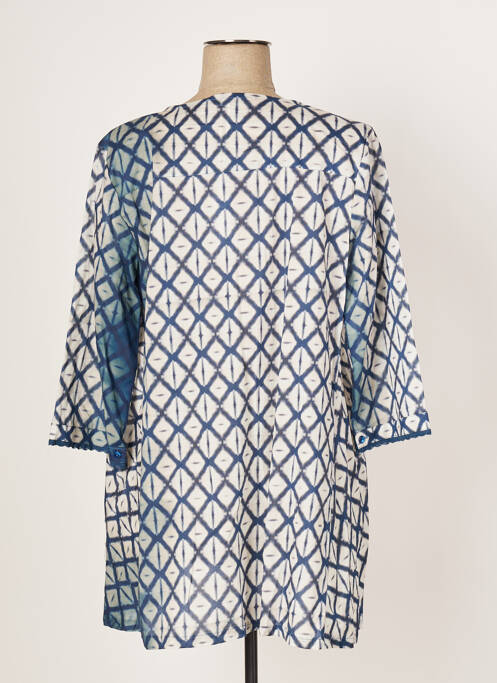 Tunique manches longues bleu FRANCK ANNA pour femme