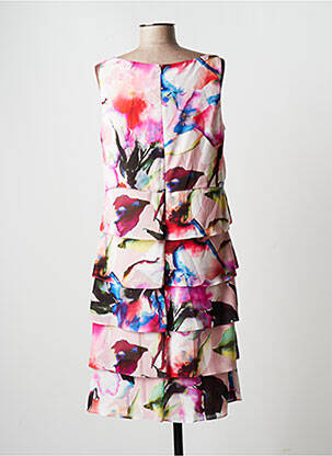 Robe mi-longue imprimé fantaisie sans manche rose VERA MONT femme