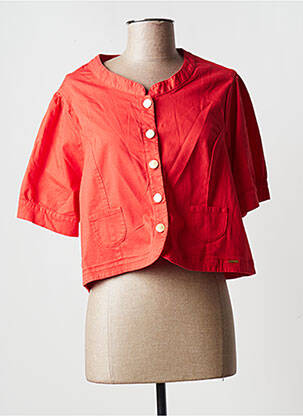 Boléro manches courtes rouge PAUL BRIAL femme