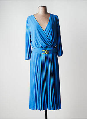Robe mi-longue bleu ESTEL COLLECTION pour femme