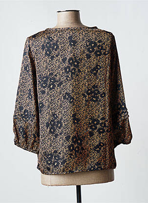 Blouse imprimé fantaisie manches 3/4 noir JULIE GUERLANDE femme