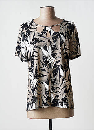Top stretch manches courtes noir DIANE LAURY femme