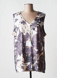 Chemisier imprimé fantaisie sans manche gris DIANE LAURY femme