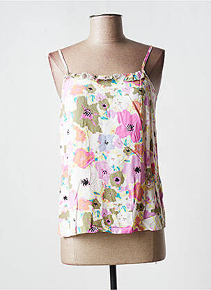 Top col carré fines bretelles beige ESPRIT femme