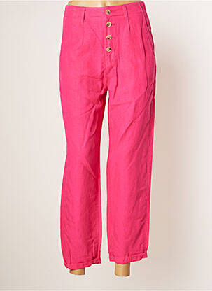 Pantalon 7/8 taille haute taille haute rose ESPRIT femme