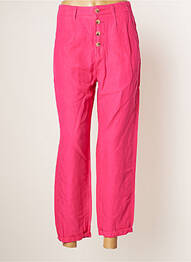 Pantalon 7/8 taille haute taille haute rose ESPRIT femme