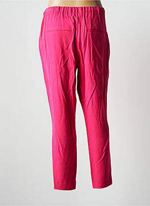 Pantalon 7/8 tissage popeline taille normale rose JULIE GUERLANDE femme
