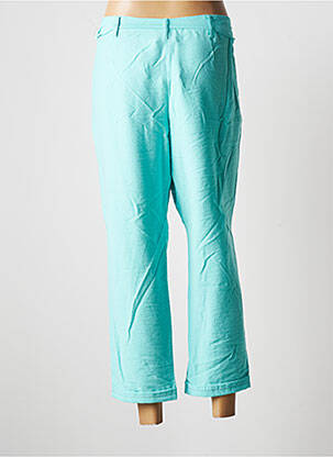Pantalon 7/8 taille haute taille haute bleu CHRISTINE LAURE femme