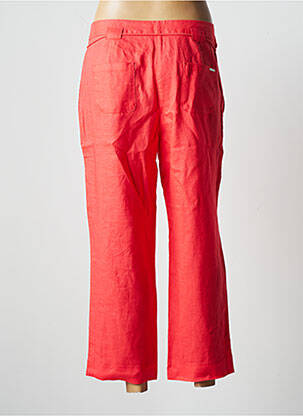 Pantalon 7/8 fermeture zippée sous rabat boutonné taille normale rouge JULIE GUERLANDE femme