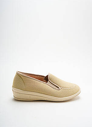 Chaussons/pantoufles bout rond talon plat jusqu'à 3cm beige WAPITI femme