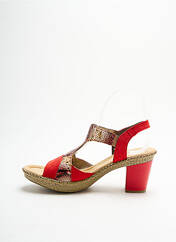 Sandales/Nu pieds rouge RIEKER pour femme seconde vue