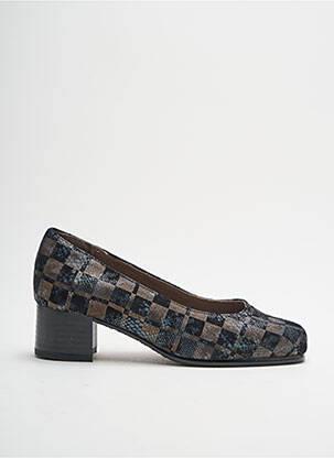 Ballerines carré talon de 4 à 6cm noir JMG HOUCKE femme