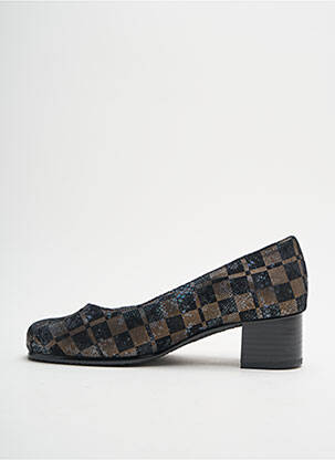 Ballerines carré talon de 4 à 6cm noir JMG HOUCKE femme